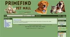 Desktop Screenshot of pets.primefind.com